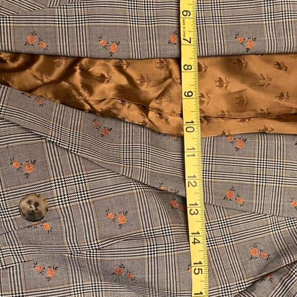 Brooks-Brothers Embroidered Plaid Blazer - Picture 7 of 7